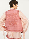 INTO THE EAST 25 Autumn/Winter Lace-Up Silk Top/Shirt/Embroidered Button Tussah Silk Vest/Shorts ITE-E1DGAW020PK22VE Vest (E1DGAW019PK20TP)